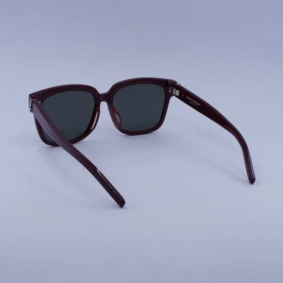 Saint Laurent SLM40/F 007 Sunglasses Burgundy Square Frame  display picture 2